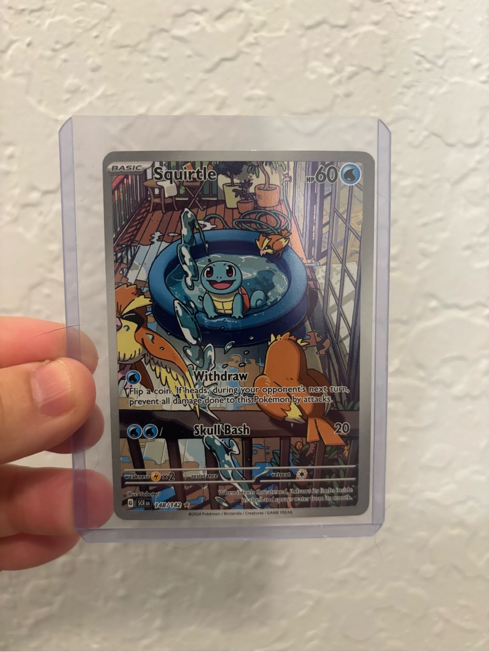 Squirtle 148/142 Illustration Rare Pokémon Stellar Crown NM/M Raw Pack Fresh